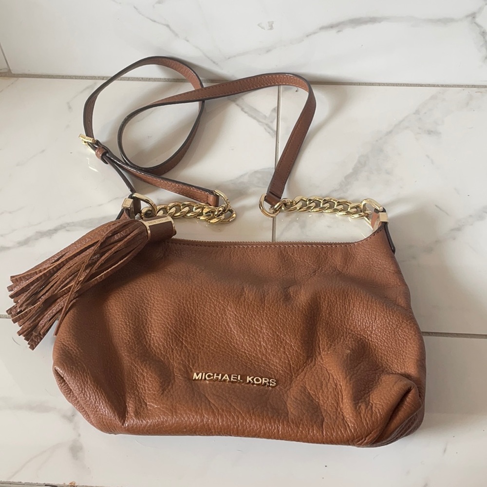 Michael kors brown cross body/shoulder purse